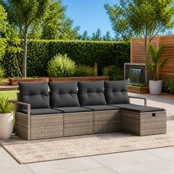 Comfortable 5-Piece Garden Sofa Set with Practical Features