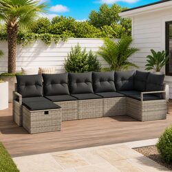Affordable 5-Piece Grey Outdoor Sofa Set