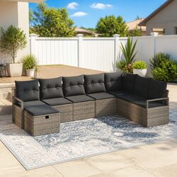 Comfortable 5-Piece Grey Outdoor Sofa Set