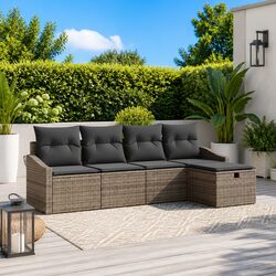 Comfortable and Practical 6-Piece Modular Sofa Set in Grey