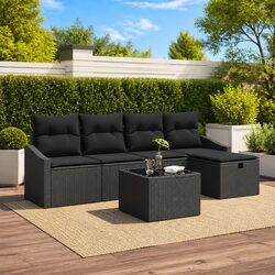 A Stylish 6-Piece Outdoor Sofa Set for Comfort