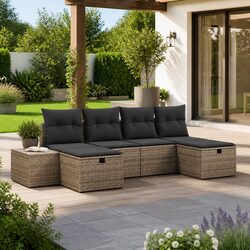 Comfortable and Practical 6-Piece Outdoor Sofa Set