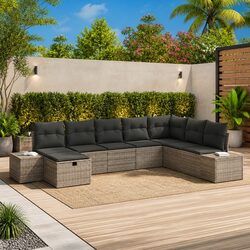 Comfortable and Affordable 8-Piece Outdoor Sofa Set