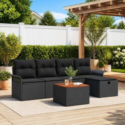 Comfortable 6-Piece Outdoor Garden Sofa Set at Great Value