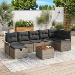 Warm 8-Piece Outdoor Sofa Set in Grey for Your Home