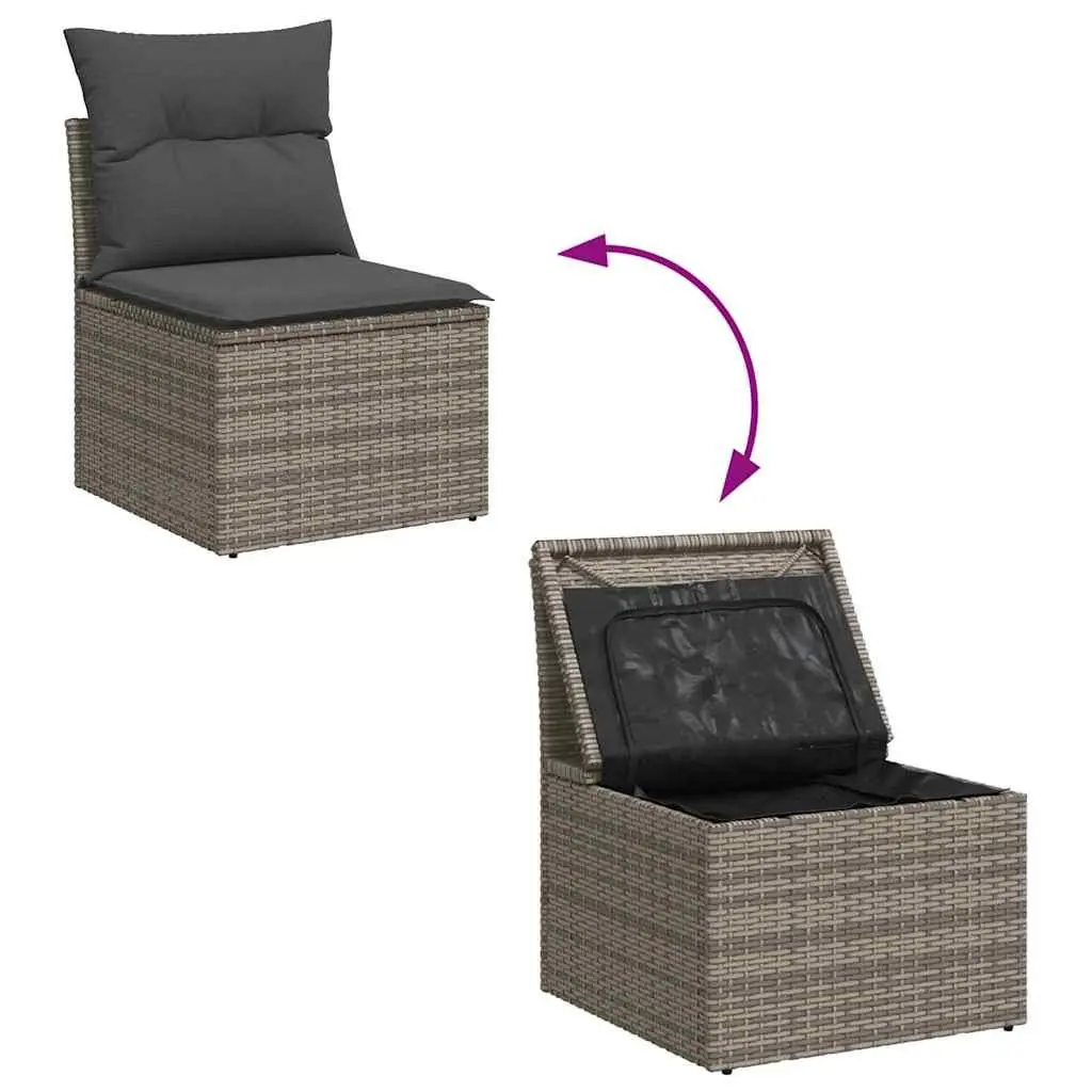 8-Piece Grey Sofa Set for Outdoor Enjoyment