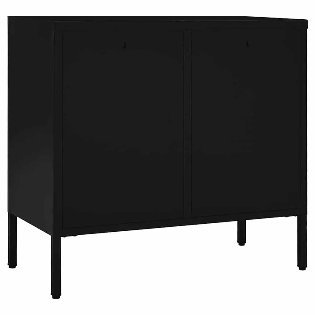 Black Storage Sideboard with Adjustable Shelf