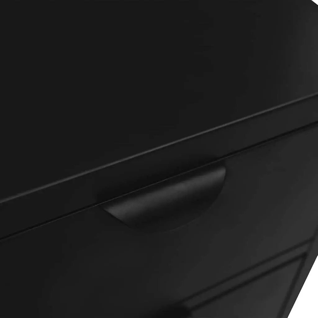 Black Storage Sideboard with Adjustable Shelf