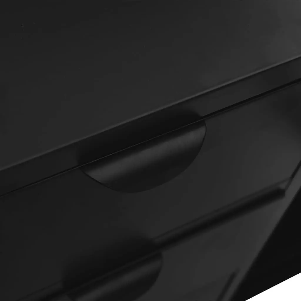 Black Storage Sideboard 105x35x70 cm with Drawers