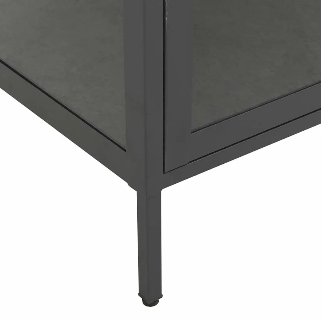 Display Cabinet Anthracite Storage Unit 90W x 40D x 180H cm Adjustable Shelves Home Furniture