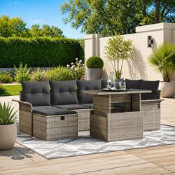 Comfortable and Practical 7-Piece Garden Sofa Set