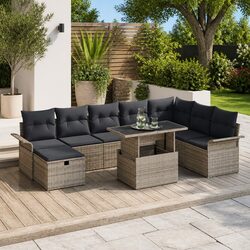 9-Piece Garden Sofa Set: Practical Style for Outdoors