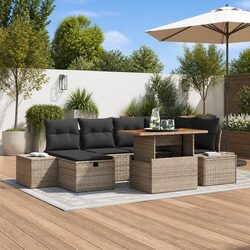 Comfortable 7-Piece Grey Garden Sofa Set for Your Home