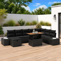 Value and Comfort in a 9-Piece Garden Sofa Set