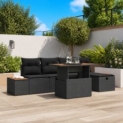 Warm and Welcoming 6-Piece Garden Sofa Set for Outdoors