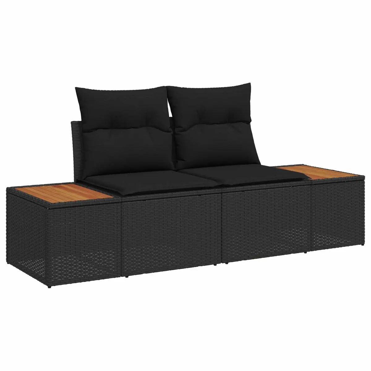 Outdoor Garden Sofa Set 7 pcs Height-Adjustable Poly Rattan Patio Furniture