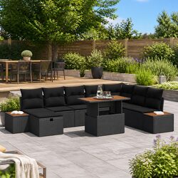 Value-Driven 9pc Outdoor Garden Sofa Set with Storage