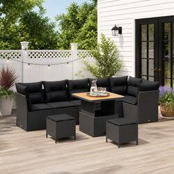 Affordable 9-Piece Modular Garden Sofa Set for Relaxation