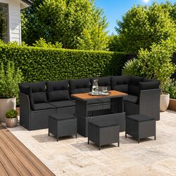 10-Piece Garden Sofa Set: A Practical Outdoor Choice