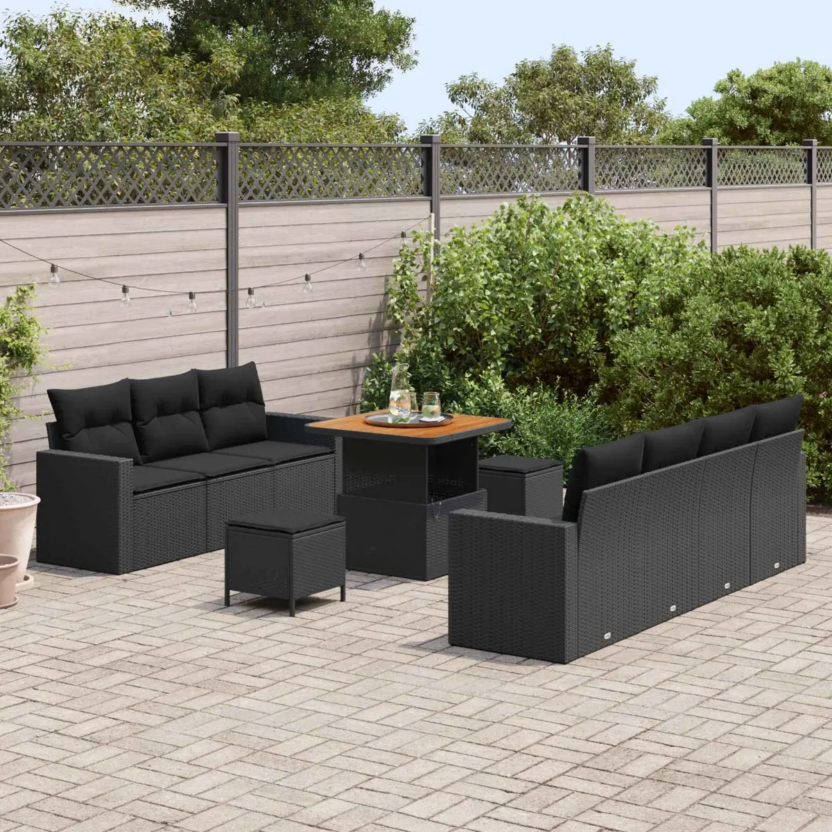10-Piece Modular Garden Sofa Set