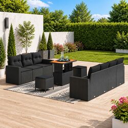 Reassuring Comfort: Modular Garden Sofa Set 10 Pieces