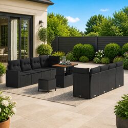 Reliable 11 pcs Garden Sofa Set for Relaxation