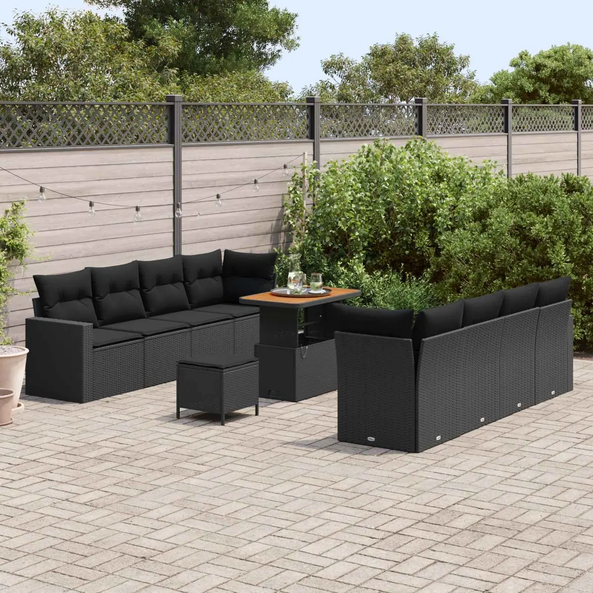 11 pcs Garden Sofa Set for Relaxation