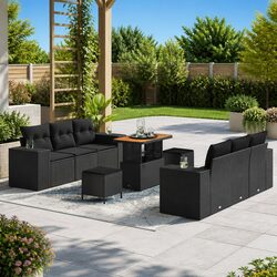 Practical 9 Piece Garden Sofa Set: Comfort Meets Durability