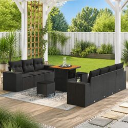 Quality Black Modular Sofa Set with Adjustable Top Table