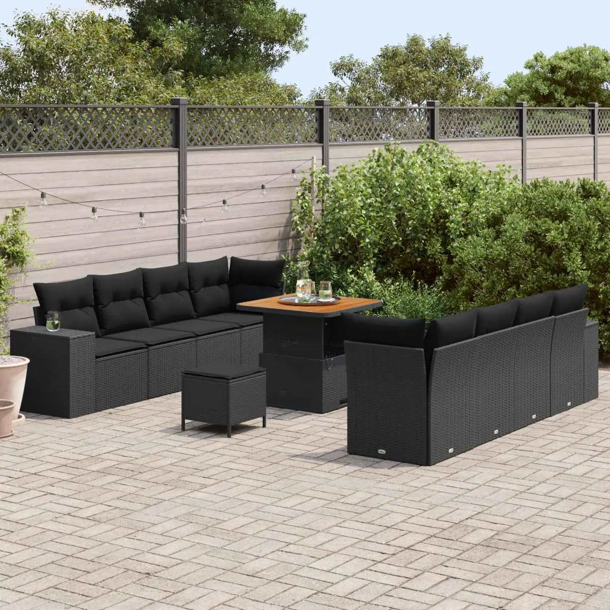 Garden Sofa Set with Cushions for Outdoor Use