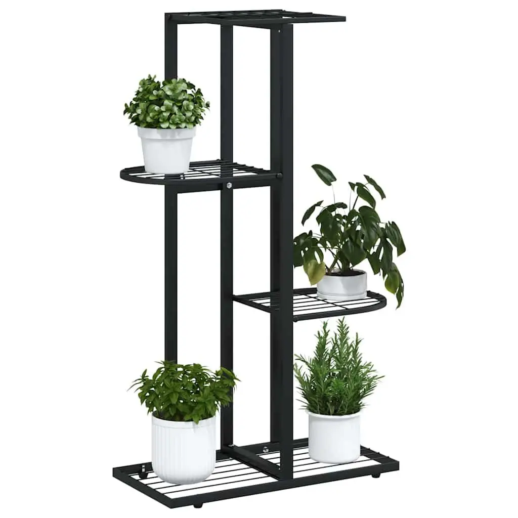 Metal Plant Stand 4-Tier Display Rack Organizer Black