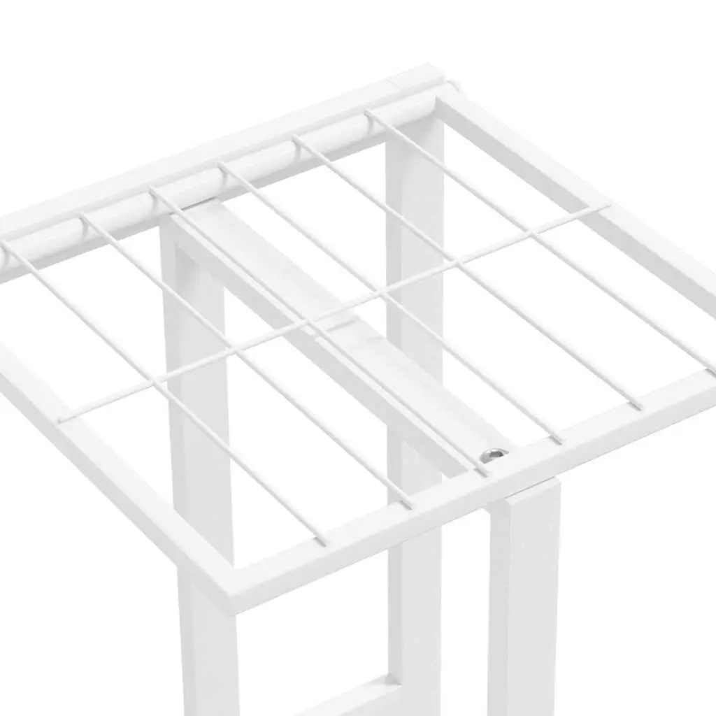 4-Tier Plant Stand Metal Display Shelf Garden Home Decoration White 43 x 22 x 76 cm
