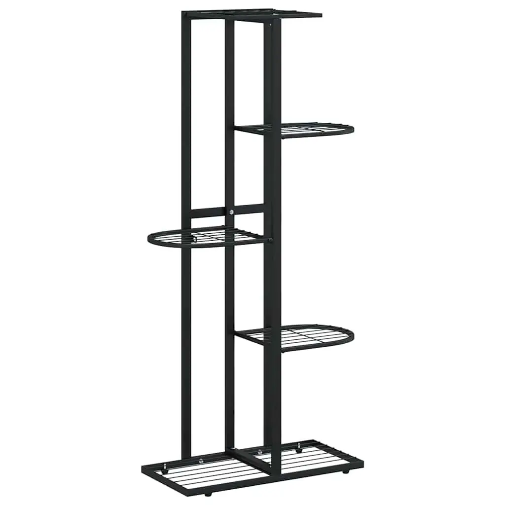 Metal Plant Stand for Displaying Flowers 5-Tier Size 43x22x98cm Colour Black