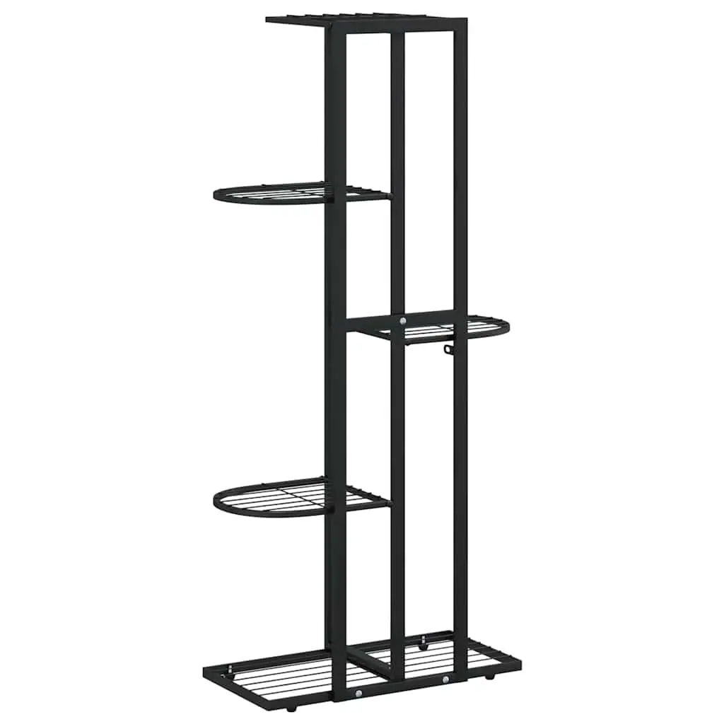 Metal Plant Stand for Displaying Flowers 5-Tier Size 43x22x98cm Colour Black