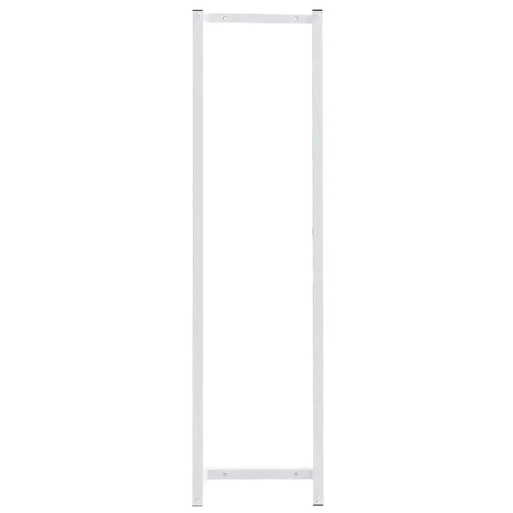 Steel Towel Rack Wall Mount Bathroom Organizer 25 x 20 x 95 cm White