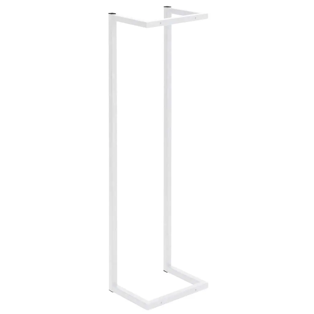 Steel Towel Rack Wall Mount Bathroom Organizer 25 x 20 x 95 cm White