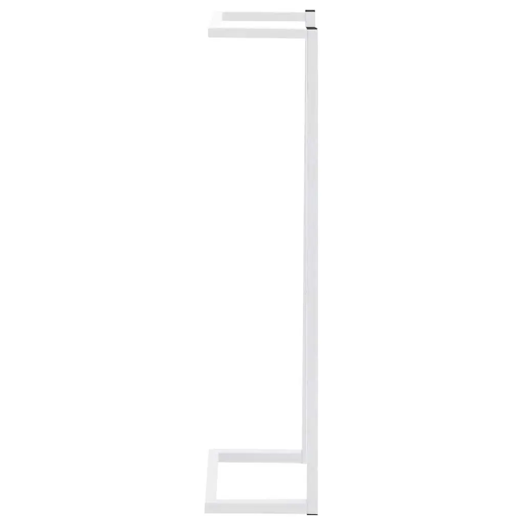 Steel Towel Rack Wall Mount Bathroom Organizer 25 x 20 x 95 cm White