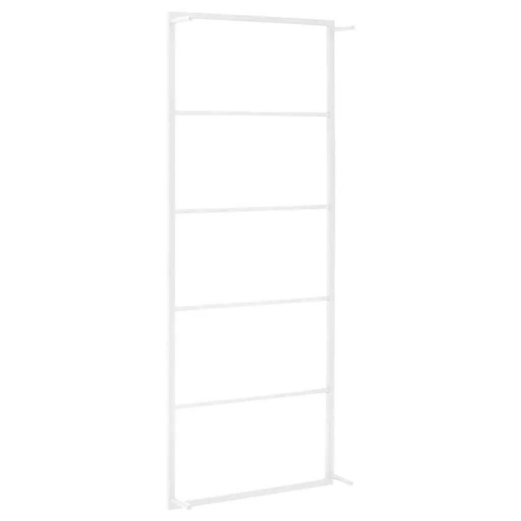 Towel Rack Wall Mount Bathroom Storage Steel 45x10x115 cm White