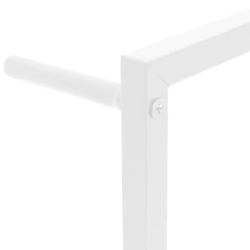 Towel Rack Wall Mount Bathroom Storage Steel 45x10x115 cm White
