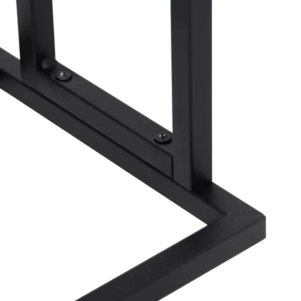Towel Rack Freestanding Bathroom Storage Holder 2 Tier Black Iron