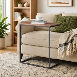 Reliable C-Shaped Side Table for Your Living Space