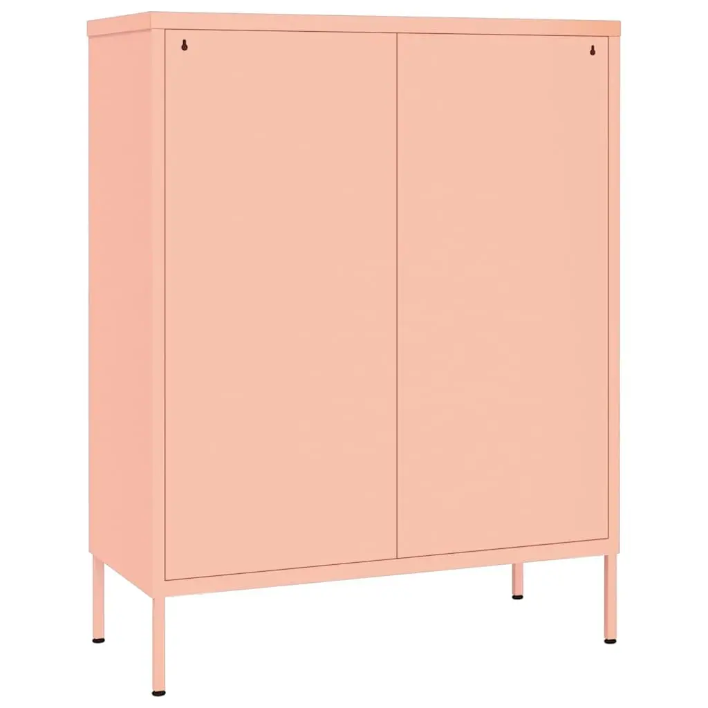 Storage Cabinet Pink 6 Drawer Steel Dresser Organizer 80W x 35D x 101.5H cm