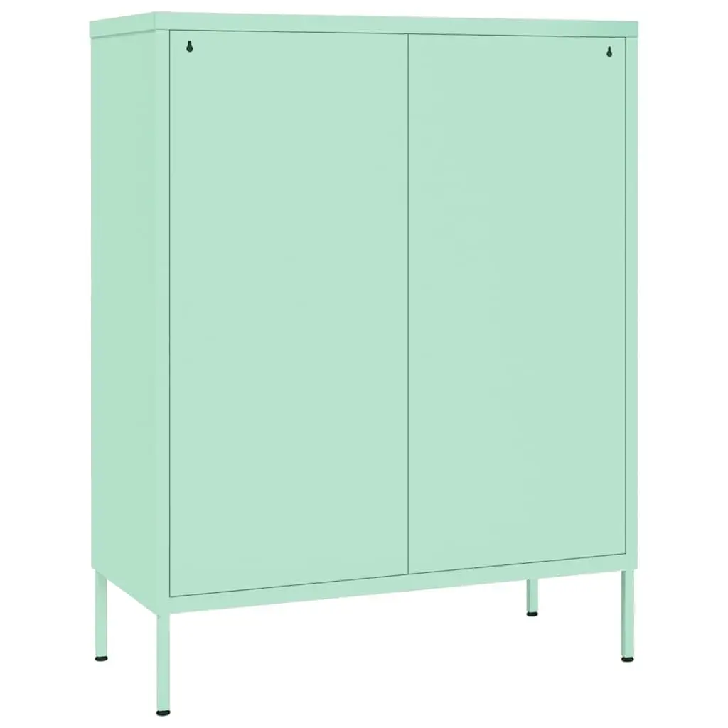 Storage Drawer Cabinet Organiser Unit 6 Drawers Steel Green 80x35x101.5cm