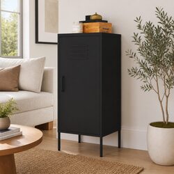 Reliable Black Steel Storage Cabinet for Your Home