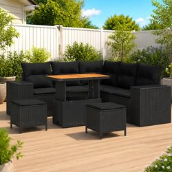 Reliable 8-Piece Garden Sofa Set with Cushions