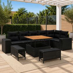Reliable 9pc Garden Sofa Set for Lasting Comfort