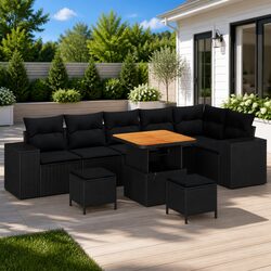 Affordable Comfort with 9 Piece Modular Garden Sofa Set
