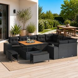Comfortable and Practical 12-Piece Garden Sofa Set