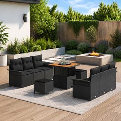 Cozy and Practical 9-Piece Garden Sofa Set