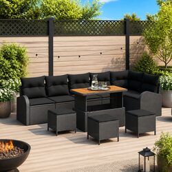 Comfortable 10-Piece Outdoor Sofa Set with Practical Design